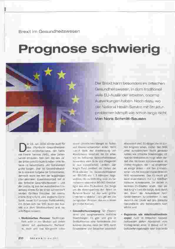 Vorschauseite 1: Prognose schwierig