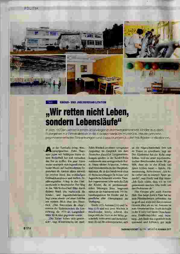 Vorschauseite 1: „Wir retten nicht Leben, sondern Lebensläufe