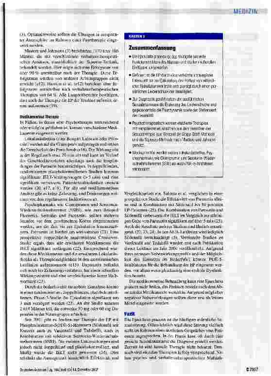 Vorschauseite 5: Einführung in die Diagnostik und Therapie der Ejaculatio praecox
