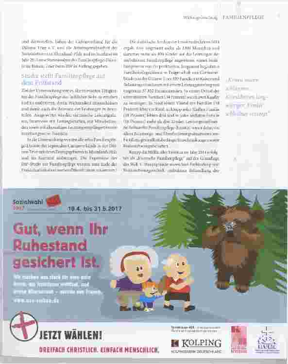 Vorschauseite 2: Familienpflege: Einsatz, der sich lohnt