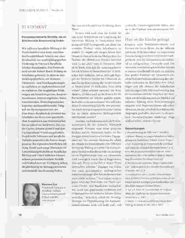Vorschauseite 4: Ist ein inklusives Schulsystem wirklich gewollt?