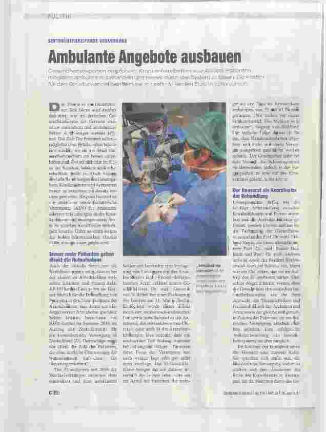 Vorschauseite 1: Ambulante Angebote ausbauen