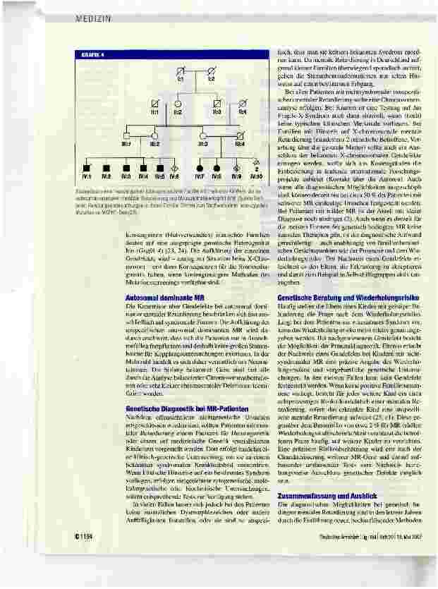 Vorschauseite 5: Genetik der mentalen Retardierung