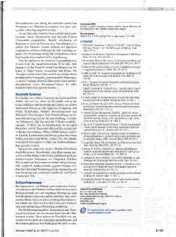 Vorschauseite 5: Perioperatives Managementbei endokrinologischen Erkrankungenund Diabetes mellitus