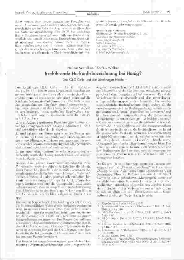 Vorschauseite 1: Irreführende Herkunftsbezeichnung bei Honig?