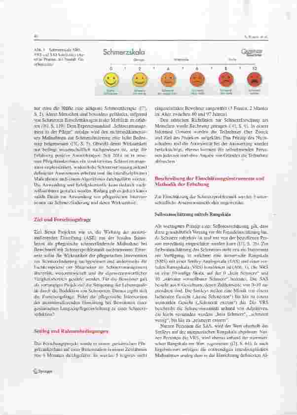 Vorschauseite 2: Schmerzlinderung durch eine pflegerische Intervention in einem geriatrischen Pflegekrankenhaus