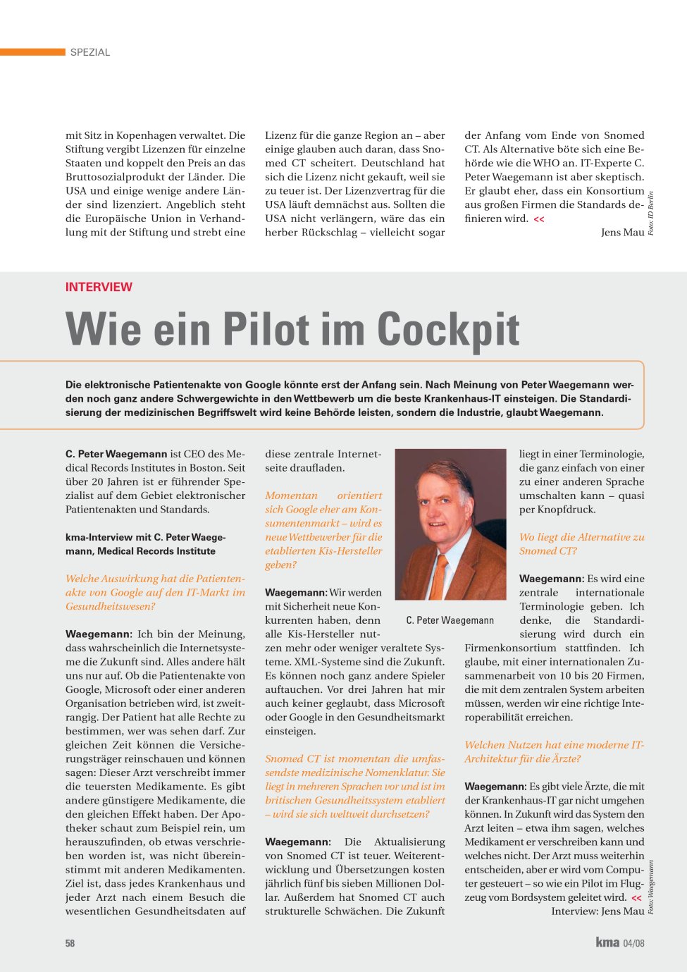 Vorschauseite 1: Wie ein Pilot im Cockpit