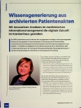 Vorschauseite 1: Wissensgenerierung aus archivierten Patientenakten