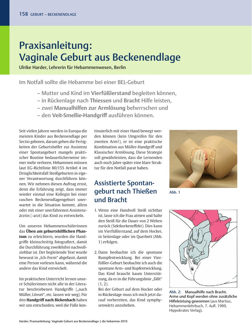 Vorschauseite 1: Praxisanleitung: Vaginale Geburt aus Beckenendlage