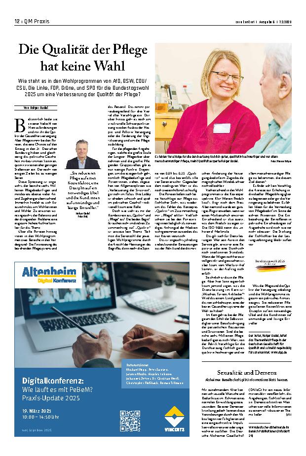 Vorschauseite 1: Die Qualität der Pflege hat keine Wahl