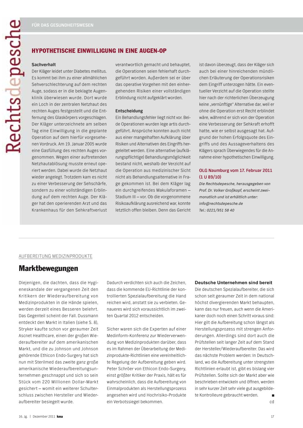 Vorschauseite 1: Marktbewegungen