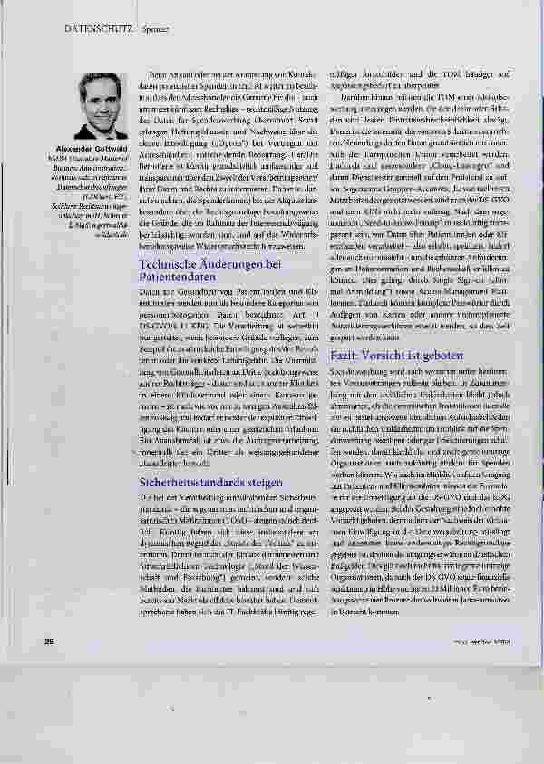 Vorschauseite 3: Datenschutz erhält mehr Gewicht