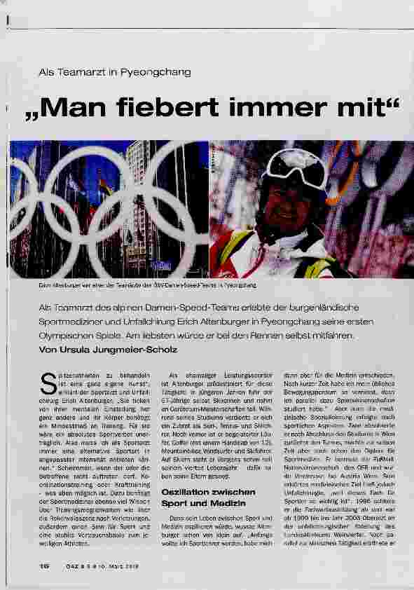 Vorschauseite 1: Man fiebert immer mit
