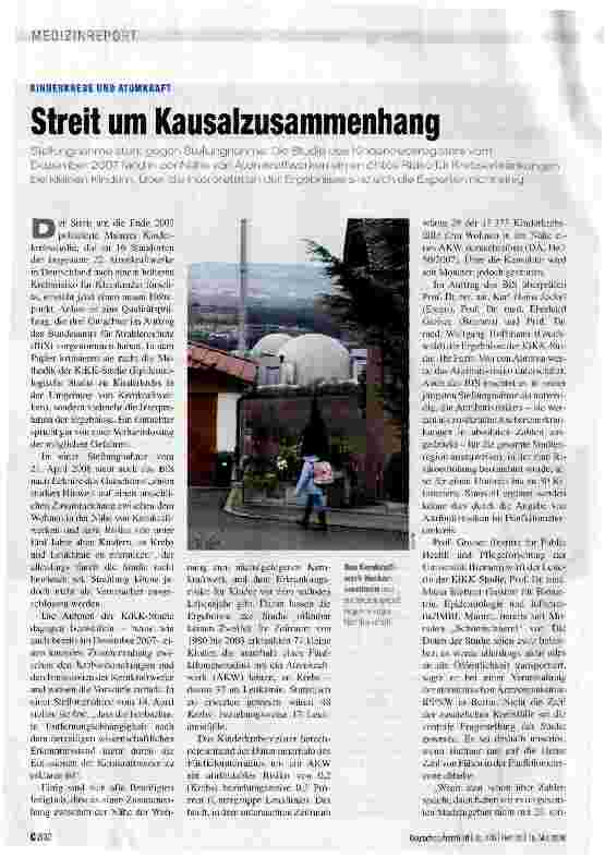 Vorschauseite 1: Streit um Kausalzusammenhang