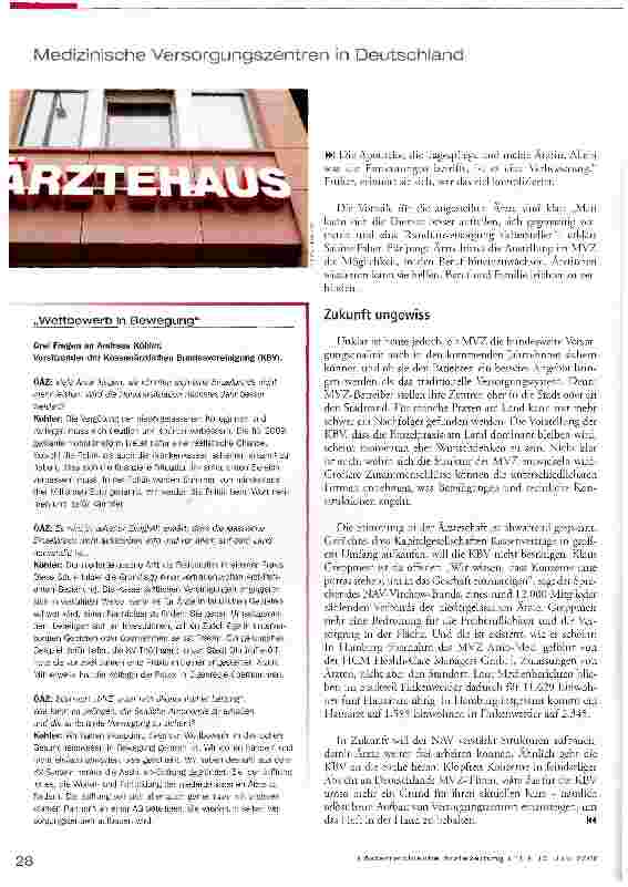 Vorschauseite 3: Ärzte übernehmen das Ruder
