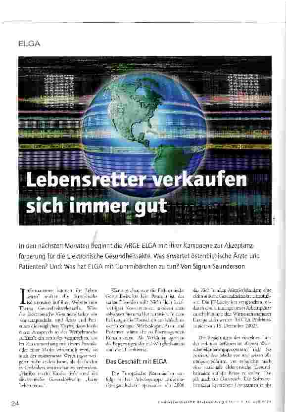 Vorschauseite 1: Lebensretter verkaufen sich immer gut