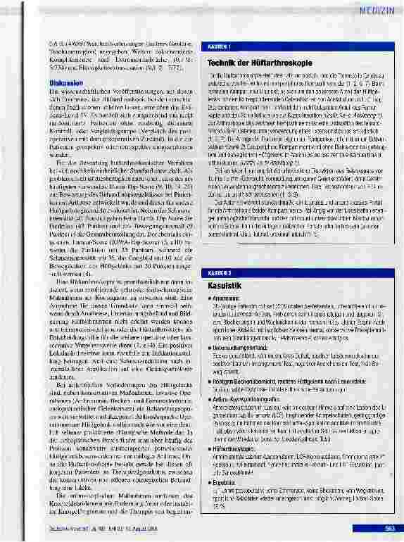 Vorschauseite 5: Arthroskopie des HüftgelenksIndikation, Technik, Ergebnisse