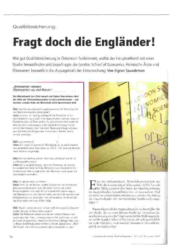 Vorschauseite 1: Fragt doch die Engländer!
