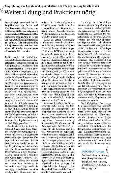 Vorschauseite 1: Weiterbildung und Praktikum nötig