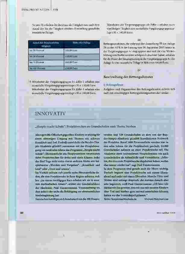 Vorschauseite 3: Neue Anlage 2 e für Mitarbeiter im Rettungsdienst/Krankentransport Beschlüsse der Bundeskommission 3/2017 vom 12. Oktober 2017 in Erfurt