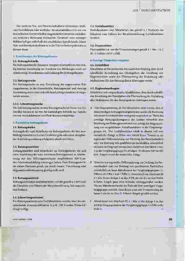 Vorschauseite 4: Neue Anlage 2 e für Mitarbeiter im Rettungsdienst/Krankentransport Beschlüsse der Bundeskommission 3/2017 vom 12. Oktober 2017 in Erfurt