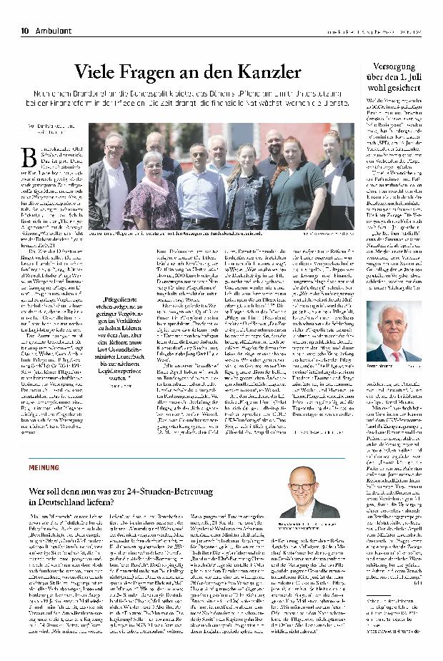 Vorschauseite 1: Viele Fragen an den Kanzler.
