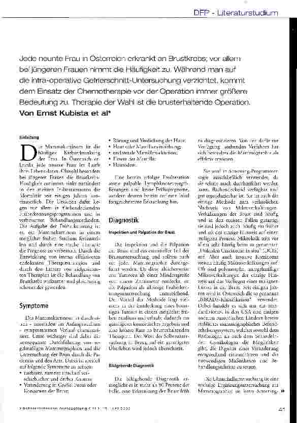 Vorschauseite 2: Mamma Karzinom