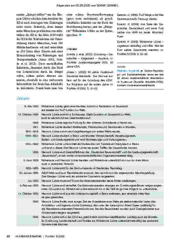 Vorschauseite 3: Zeitreise durch die Geschichte des Kuratorium Deutsche Altershilfe (KDA)