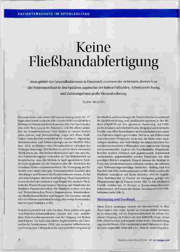 Vorschauseite 1: Keine Fließbandabfertigung