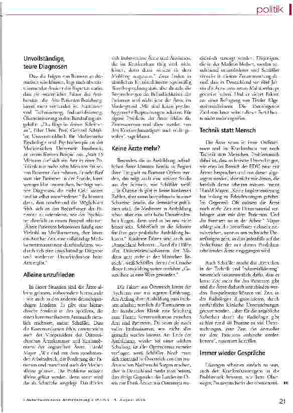 Vorschauseite 2: Technik statt Kommunikation