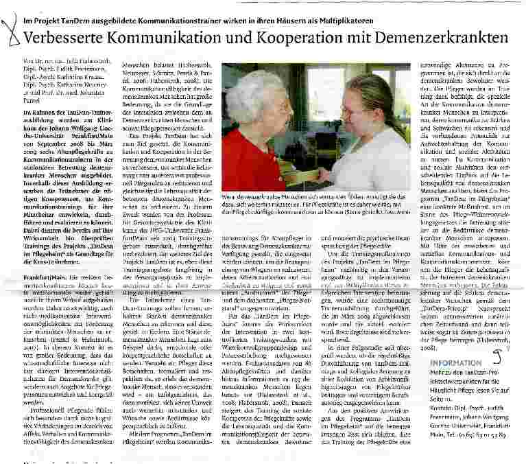 Vorschauseite 1: Verbesserte Kommunikation und Kooperation mit Demenzerkrankten
