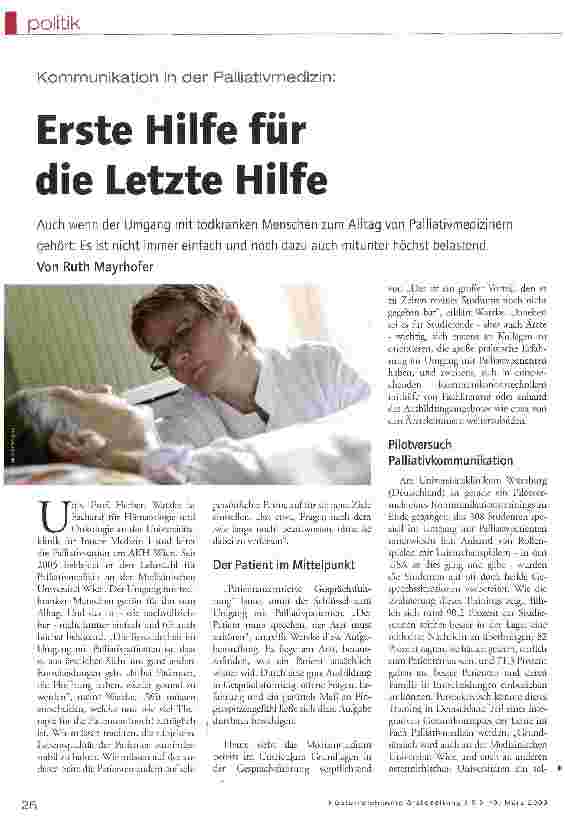 Vorschauseite 1: Erste Hilfe für die Letzte Hilfe