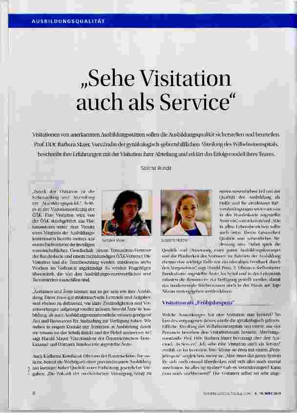 Vorschauseite 1: Sehe Visitation auch als Service