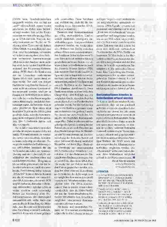 Vorschauseite 2: FORENSISCHE DNA-ANALYSEFall eines Phantoms - und die Folgen