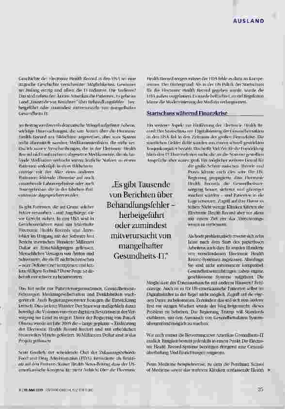 Vorschauseite 2: Digitale Patientenakte: Hoffnung geplatzt