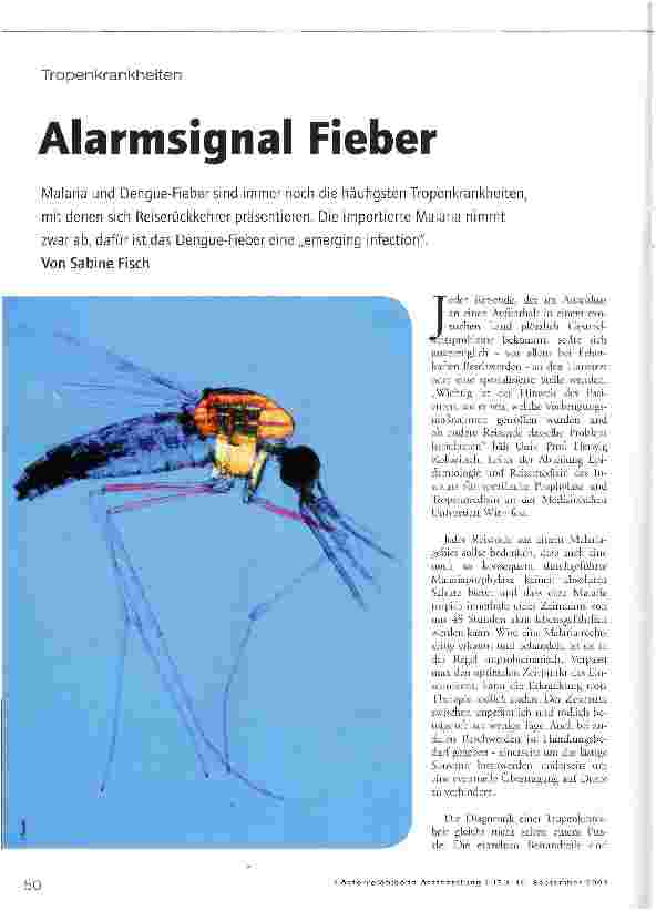 Vorschauseite 1: TropenkrankheitenAlarmsignal Fieber