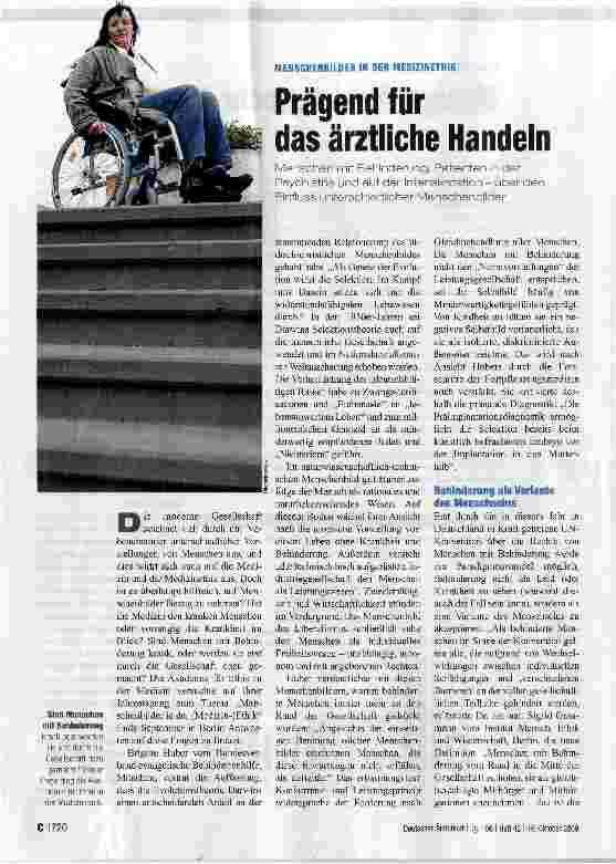 Vorschauseite 1: Prägend für das ärztliche Handeln