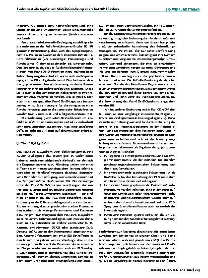 Vorschauseite 3: Psychosomatische Aspekte und Rehabilitationskonzepte beim Post-COVID-Syndrom