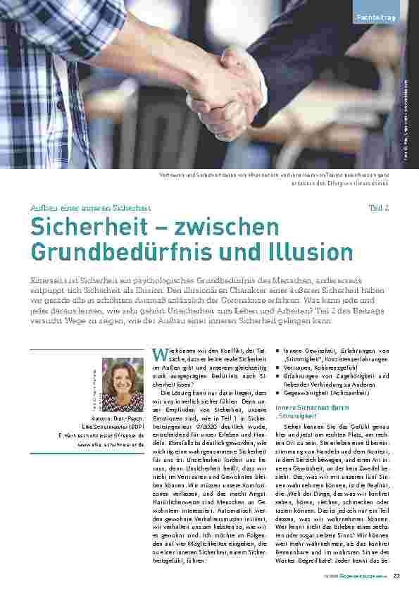 Vorschauseite 1: Sicherheit – zwischen Grundbedürfnis und Illusion