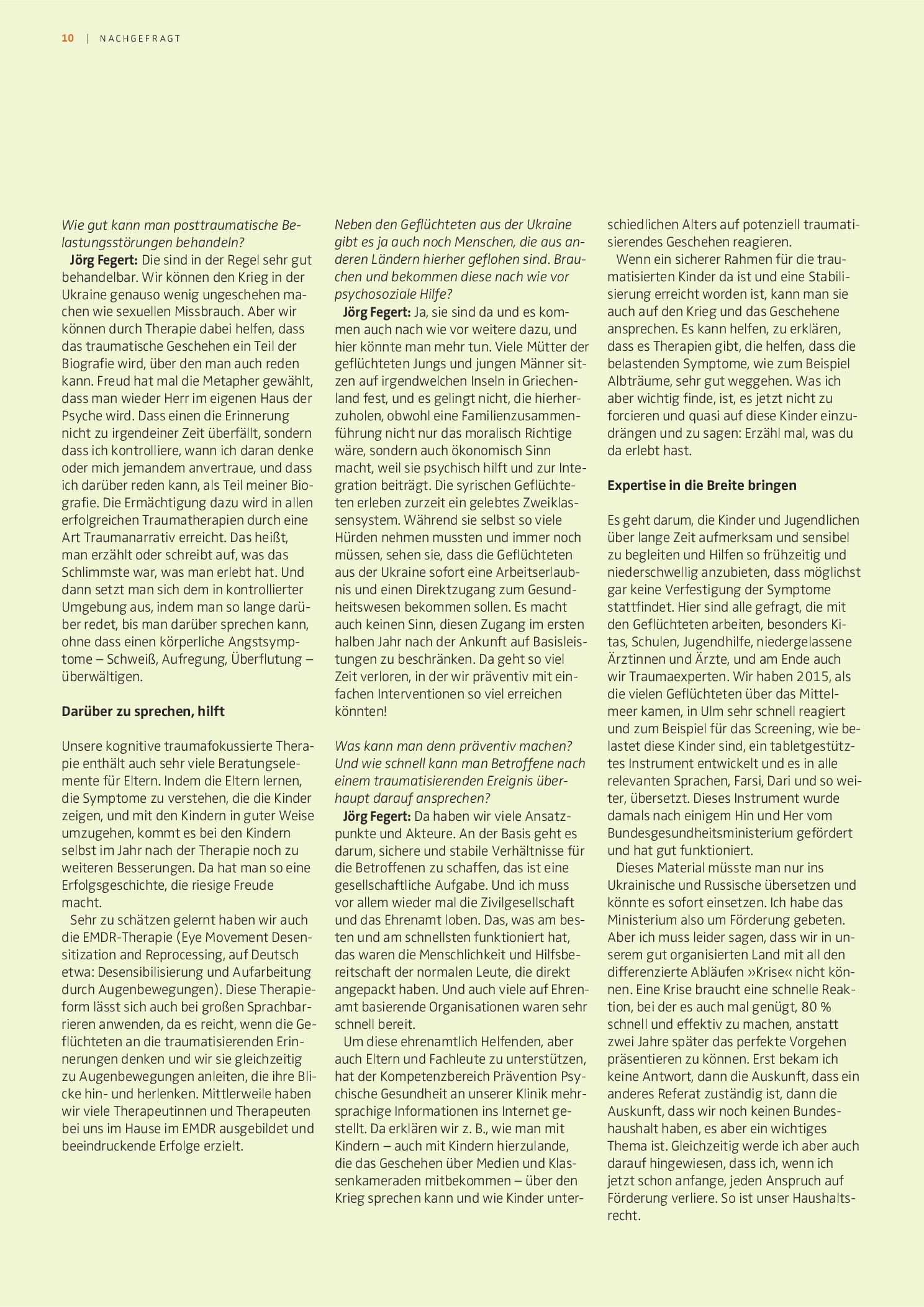 Vorschauseite 3: Oberstes Ziel: sicherer Alltag