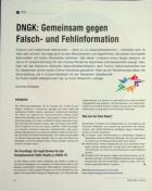 Vorschauseite 1: DNGK: Gemeinsam gegen Falschund Fehlinformationen