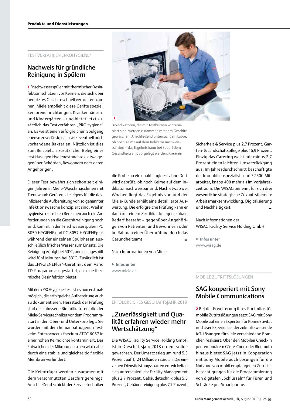 Vorschauseite 1: Erfolgreiches Geschäftsjahr 2018: „Zuverlässigkeit und Qualität erfahren wieder mehr Wertschätzung“