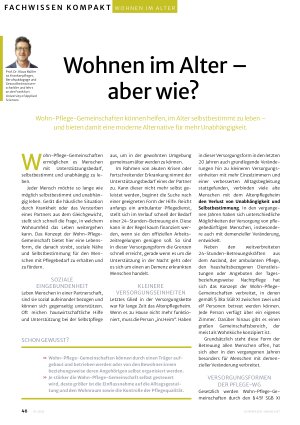 Vorschauseite 1: Wohnen im Alter – aber wie?