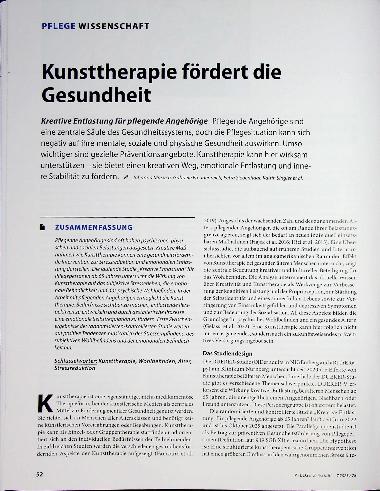 Vorschauseite 1: Kunsttherapie fördert die Gesundheit
