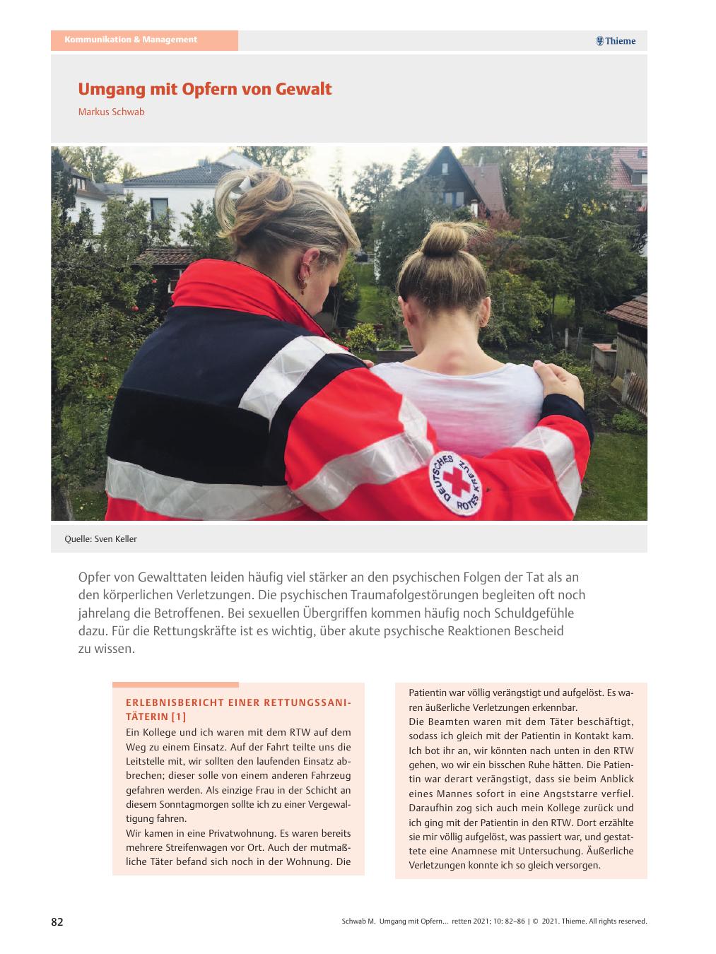 Vorschauseite 1: Umgang mit Opfern von Gewalt