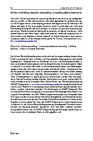 Vorschauseite 2: Weiterbildungsberatung im Online-Format – Zur Analyse digitaler Dokumente