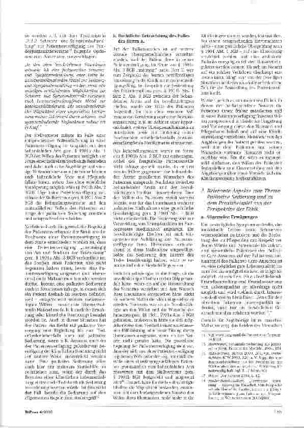 Vorschauseite 4: Palliative Sedierung