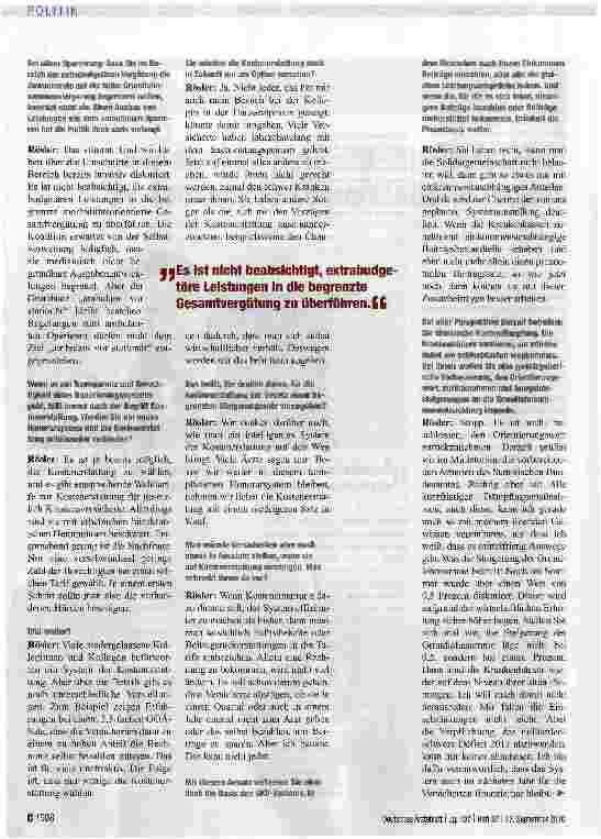 Vorschauseite 3: „Wir denken über ein intelligentes System der Kostenerstattung nach