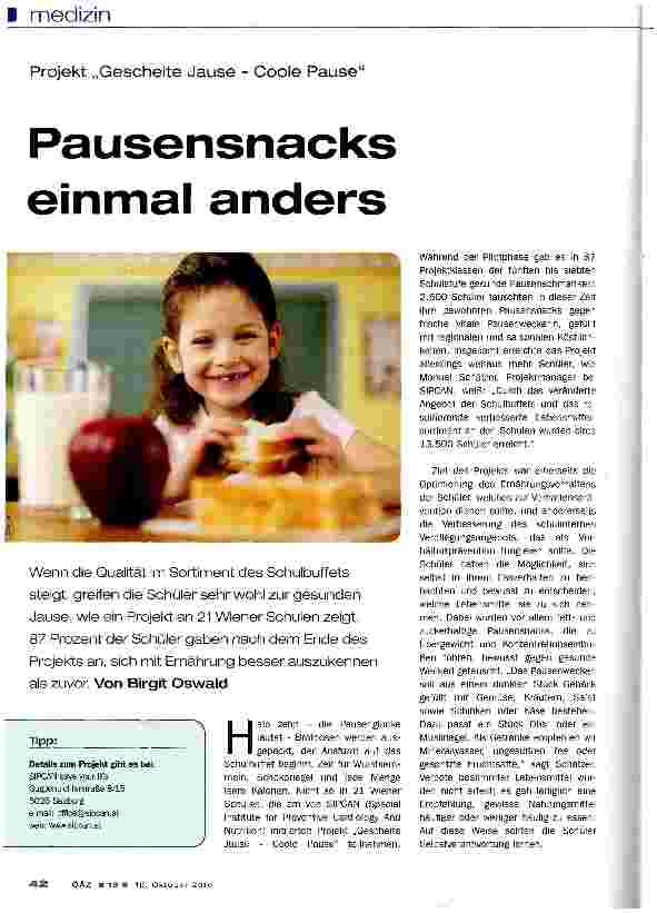Vorschauseite 1: Pausensnacks einmal anders