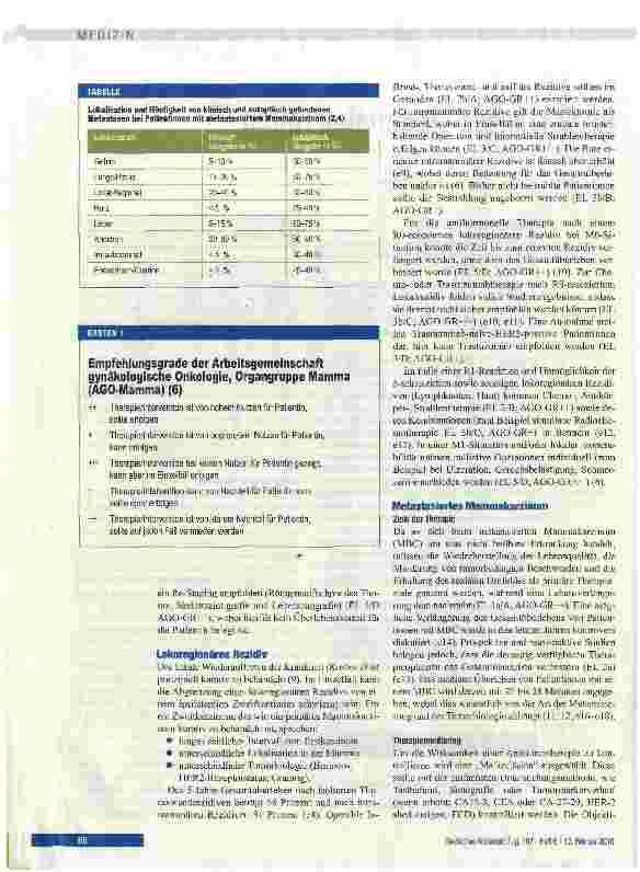 Vorschauseite 2: Rezidiviertes Mammakarzinom